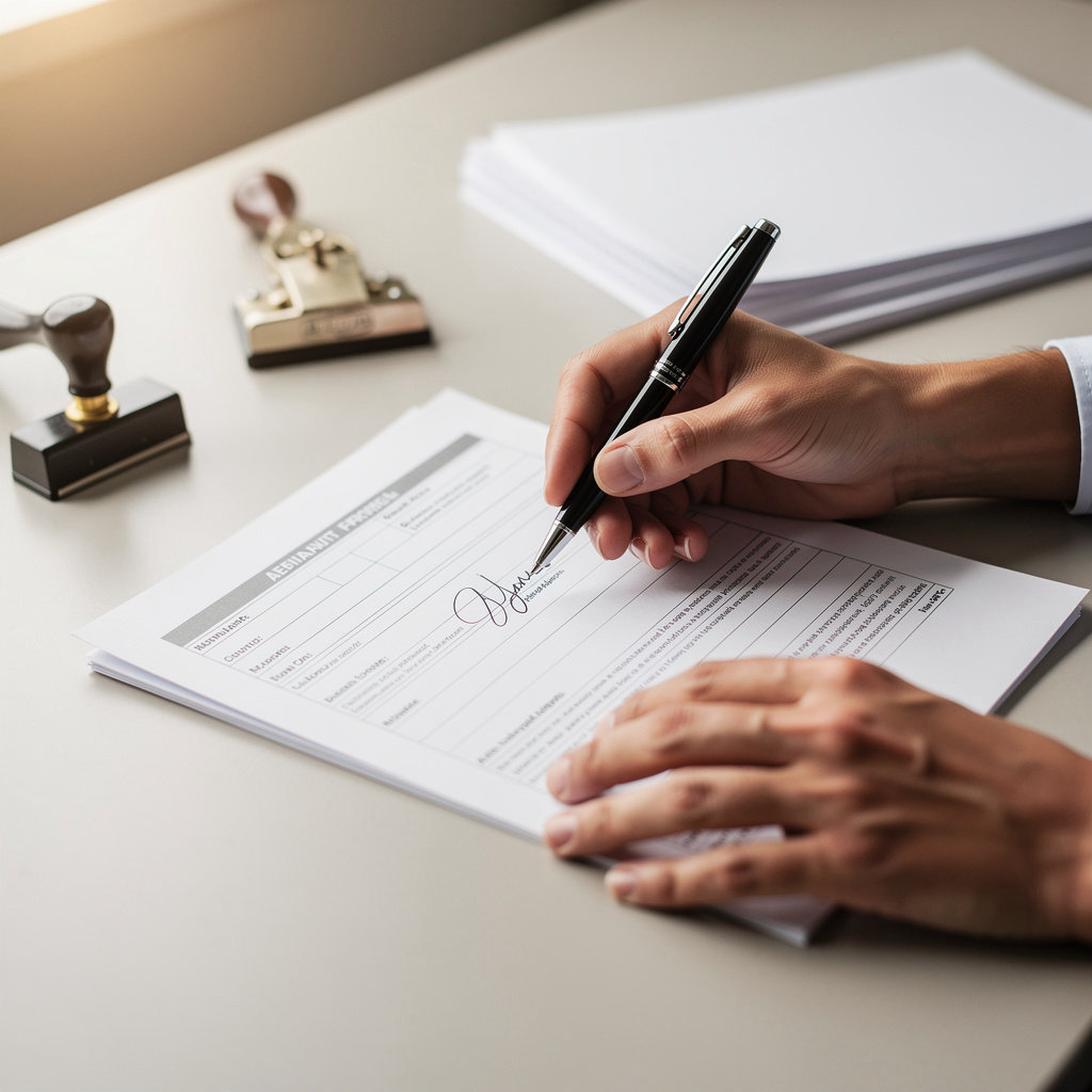 PROFESSIONAL LEGAL DOCUMENT ASSISTANCE expert preparing a legal affidavit document in Lancaster, CA